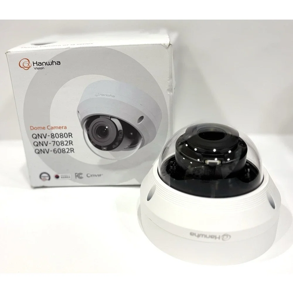 Hanwha Vision QNV-8080R 5MP PoE Network Dome Camera IP66 IK10 Open Box